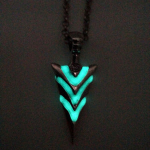 Glowing Green Arrow Necklace