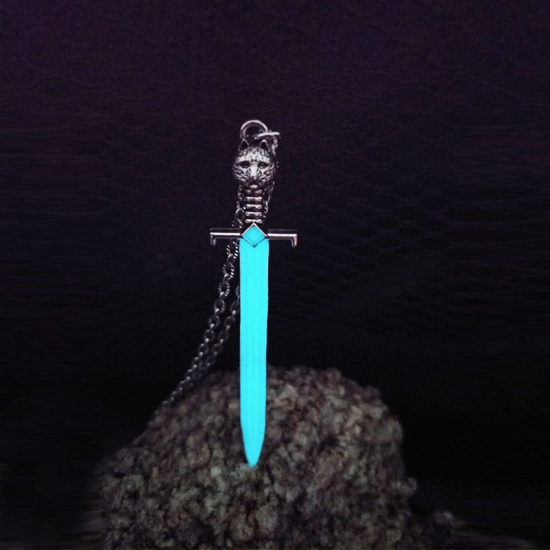 Glowing  Sword Snake  Necklace