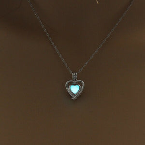 Glowing Heart Shape  Necklace