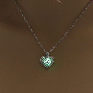 Glowing Heart Shape  Necklace