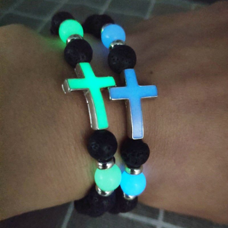 Glowing Cross Luminous Bracele