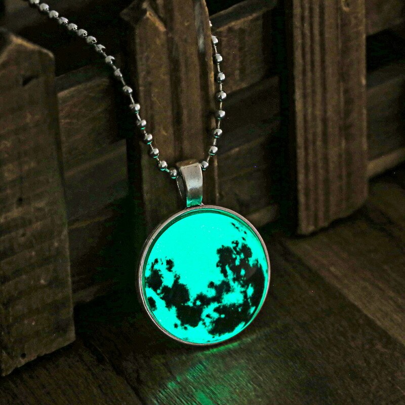 Glowing Wolf Moon Necklace